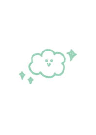 Biepoのシンプル11-3 ゆるい雲(グリーン)