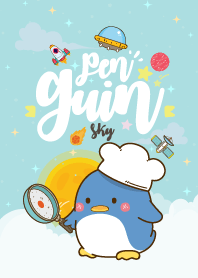 Penguin Lovely Galaxy Sky