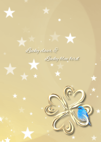 Lucky Clover & Lucky blue bird Gold