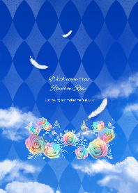 Wish come true,Rainbow Rose & Feather