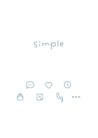 Simple Handwriting. Dull blue