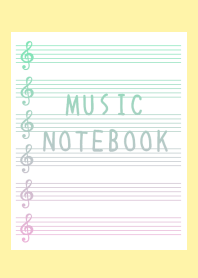 GRADIENT MUSIC NOTEBOOK/LIGHT YELLOW
