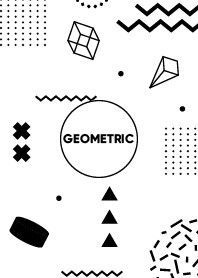 Pop Geometric White Black