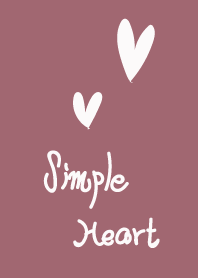 Simple dull cocoa pink heart g