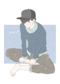 帽子好きな男の子。