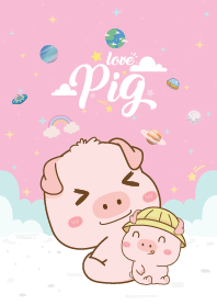 Pig Like Galaxy Cute Pink