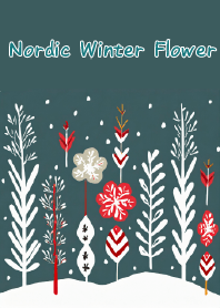 北欧風デザイン☆冬の花　日本版