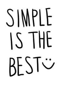 Simple is the best letter
