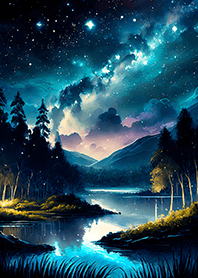 Beautiful starry night view#2485