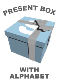PRESENT BOX WITH ALPHABET (S)