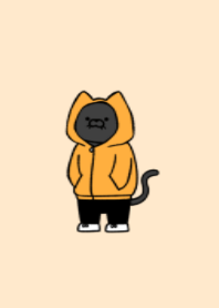Hoodie black cat(2-02)