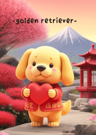 golden retriever & Chinese New Year2(JP)
