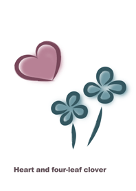 Heart and four-leaf clover