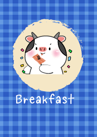 Simple Breakfast  Cow Theme