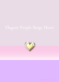 Elegant Purple Beige Heart