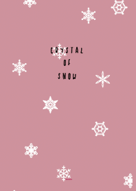 Pink : Simple cute snow crystals