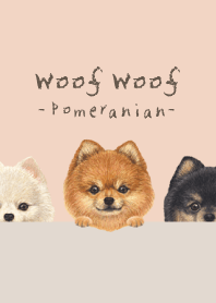Woof Woof - Pomeranian - SHELL PINK