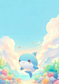 Cute little round shark n.5