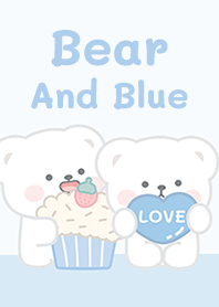 หมีขาวน่ารักสีฟ้า!