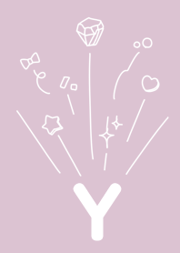Initial Y and dull pink