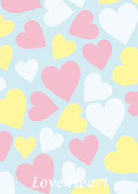 Love Heart -Emerald Pink Yellow-