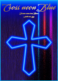 Cross neon blue+LINE