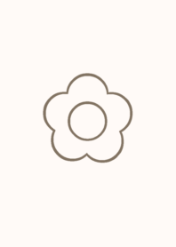 シンプルふらわー　ピンクベージュ