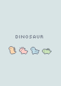 Pixel Dinosaur /light blue white