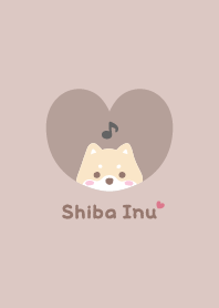 Shiba Inu2 Musical note - brown