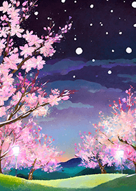美しい夜桜の着せかえ#1566