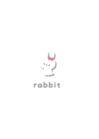 Rabbits5 Ribbon - White