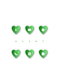 GREEN HEART -white-