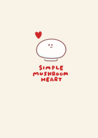 simple mushroom heart beige