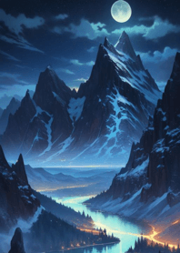 Breathtaking Snowy Mountain 11Sg