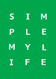 SIMPLE MY LIFE (green)