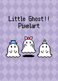 Pixel art ghosts.