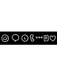 黒ラインとアイコン Line 着せかえ Line Store 黒ラインとアイコン Line 着せかえ Line Store