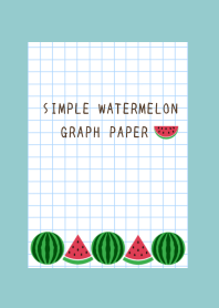 WATERMELON GRAPH PAPER/DUSTY MINT GREEN