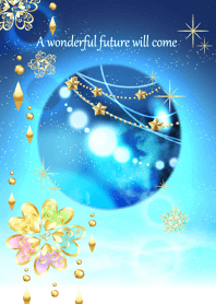 Clover and planet that bring happiness.