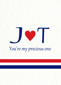 J&T Initial -Red & Blue-