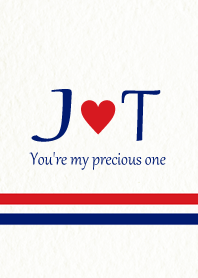 J&T イニシャル -Red & Blue-