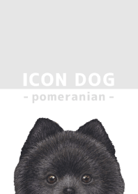 ICON DOG - pomeranian - GRAY/02