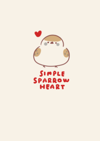 simple Sparrow heart beige.