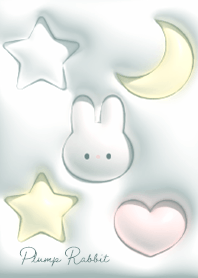 bluegreen Fluffy moon and rabbit 06_2