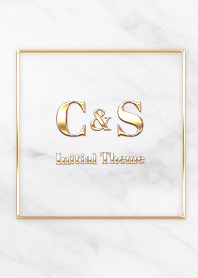 [ C&S ]  Initial Theme Gold White