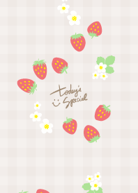 Strawberry and flower check9 from Japan