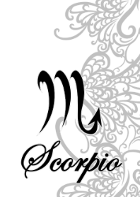 ราศีพิจิก ลายเส้น 1 สีขาว