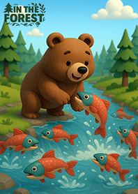In the forest : Bears and salmon