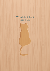 Woodblock Print Cat 36