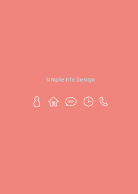 Simple life design -coral red-